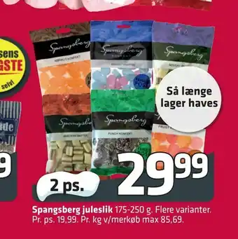 Fleggaard Spangsberg juleslik tilbud
