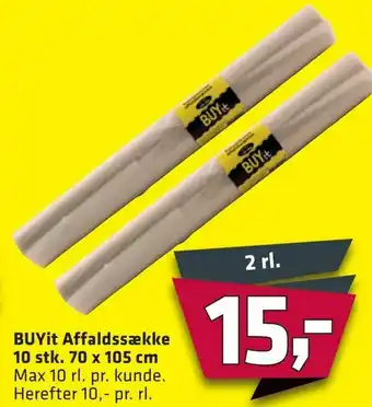 Fleggaard BUYit Affaldssække 10 stk. 70 x 105 cm tilbud