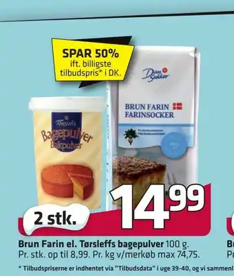 Brun Farin el. Tørsleffs bagepulver