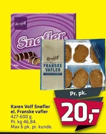 Fleggaard Karen Volf Snøfler el. Franske vafler tilbud