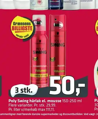 Fleggaard Swing hårlak el. mousse Poly tilbud