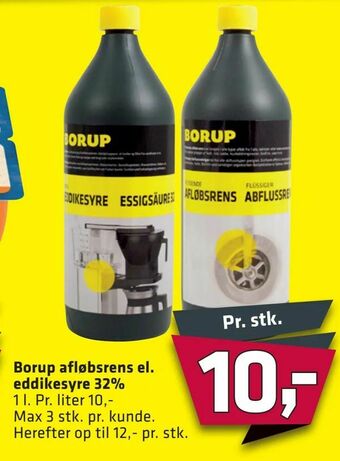 Fleggaard Borup afløbsrens el. eddikesyre 32% tilbud
