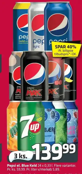 Fleggaard Pepsi el. Blue Keld tilbud