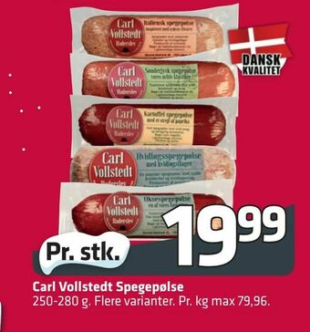 Fleggaard Carl Vollstedt Spegepølse tilbud