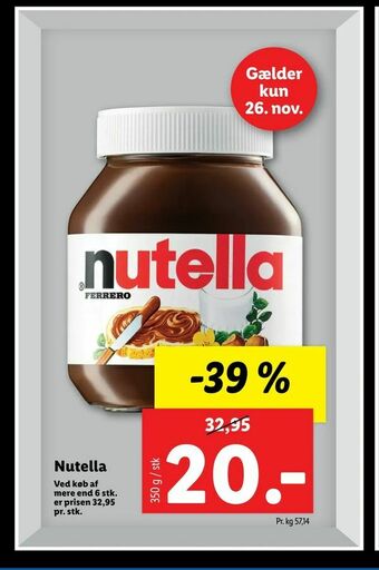 Let-Køb Nutella tilbud