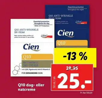 Q10 dag- eller natcreme