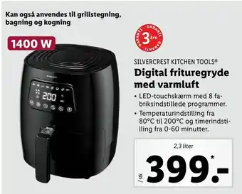 Digital frituregryde med varmluft