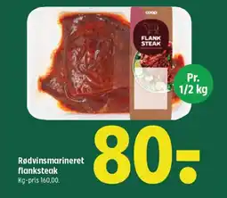 Coop 365 Rødvinsmarineret flanksteak tilbud