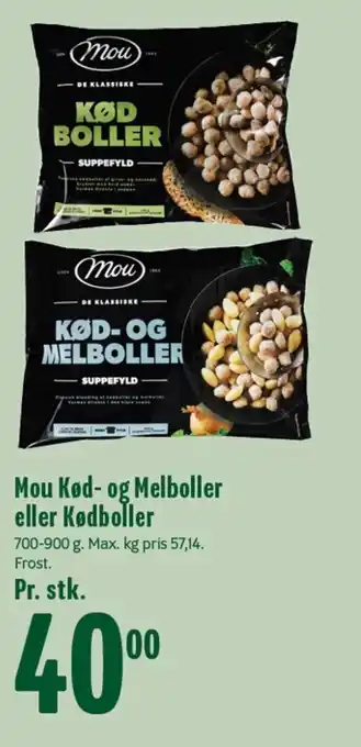 Min Købmand Mou Kød- og Melboller eller Kødboller tilbud