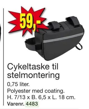 Harald Nyborg Cykeltaske til stelmontering tilbud