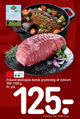 REMA 1000 Friland økologisk dansk grydesteg af tykkam 900-1100 g tilbud