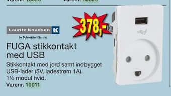 Harald Nyborg FUGA stikkontakt med USB tilbud