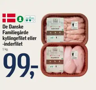 Føtex De Danske Familiegårde kyllingefilet eller -inderfilet tilbud