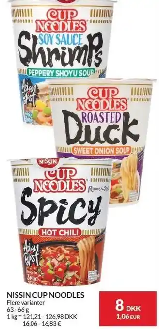 Nielsen's Discount NISSIN CUP NOODLES tilbud