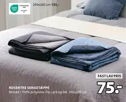 JYSK ROSENTRE SENGETÆPPE tilbud