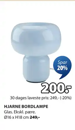 JYSK HJARNE BORDLAMPE tilbud