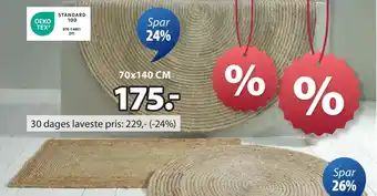 JYSK SANDELTRE TÆPPE tilbud