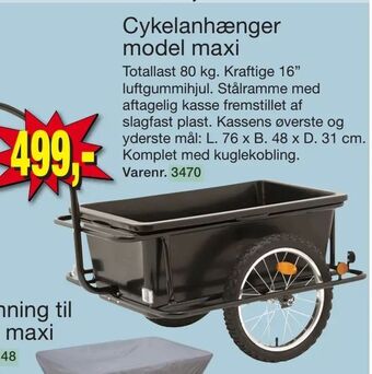 Harald Nyborg Cykelanhænger model maxi tilbud