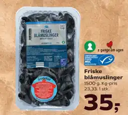 SuperBrugsen Friske blåmuslinger tilbud