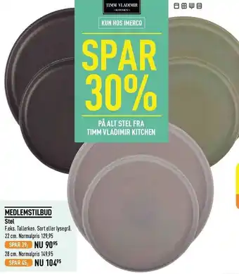 Imerco SPAR 30% PÅ ALT STEL FRA TIMM VLADIRMIR KITCHEN tilbud