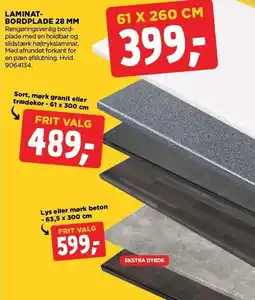 LAMINATBORDPLADE 28 MM