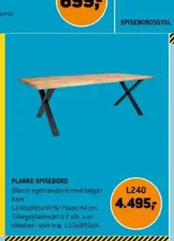 XL-BYG Planke spisebord tilbud