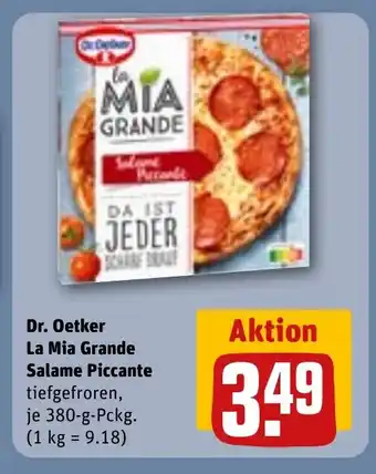 REWE Dr. Oetker La Mia Grande Salame Piccante tilbud