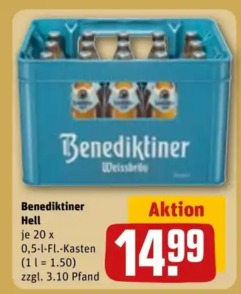 REWE Benediktiner Hell tilbud