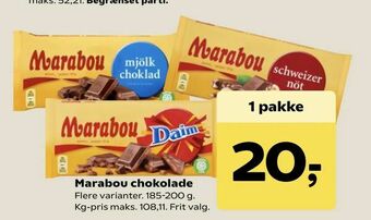 Kvickly Marabou chokolade tilbud