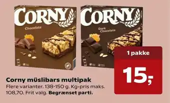 Kvickly Corny müslibars multipak tilbud