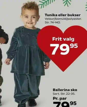 Kvickly Tunika eller bukser tilbud