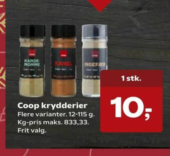 Kvickly Coop krydderier tilbud
