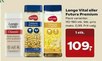 Kvickly Longo Vital eller Futura Premium tilbud
