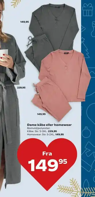 Kvickly Dame kåbe eller homewear tilbud
