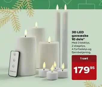 Kvickly 3D LED gaveæske 10 dele tilbud