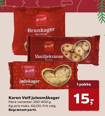 Kvickly Karen Volf julesmåkager tilbud