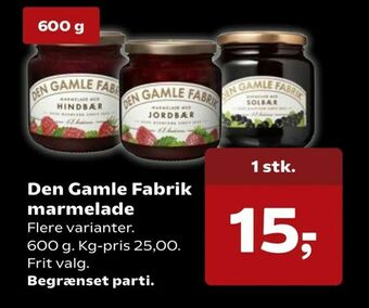 Kvickly Den Gamle Fabrik marmelade tilbud
