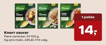 Kvickly Knorr saucer tilbud