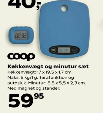 Kvickly Køkkenvægt og minutur sæt tilbud