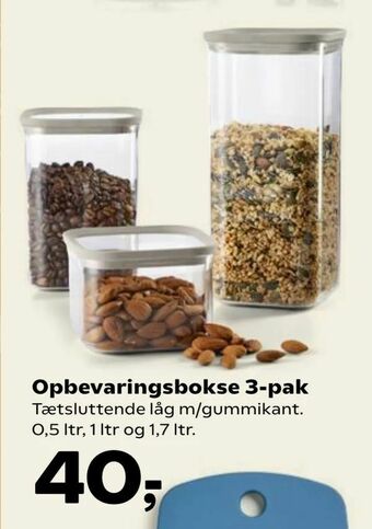 Kvickly Opbevaringsbokse 3-pak tilbud