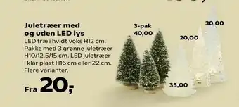 Kvickly Juletræer med og uden LED lys tilbud