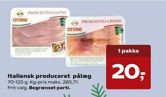 Kvickly Italiensk produceret pålæg tilbud