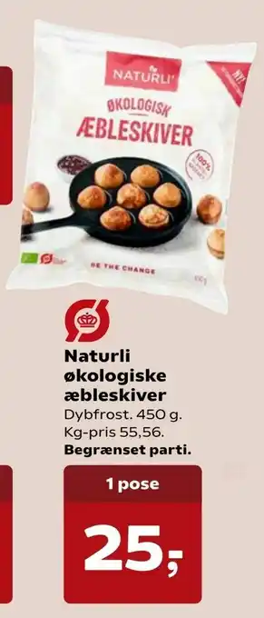 Kvickly Naturli økologiske æbleskiver tilbud