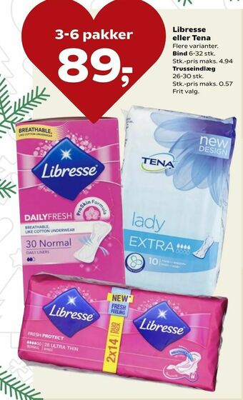 Kvickly Libresse eller Tena tilbud