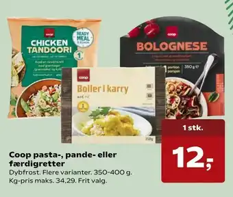 Kvickly Coop pasta-, pande- eller færdigretter tilbud
