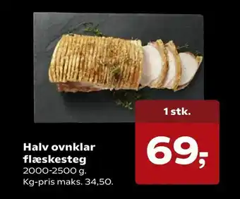 Kvickly Halv ovnklar flæskesteg tilbud