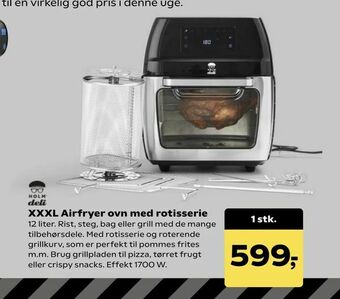 Kvickly XXXL Airfryer ovn med rotisserie tilbud