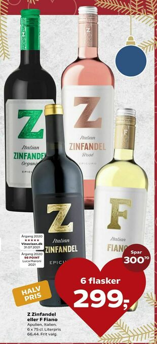 Kvickly Z Zinfandel eller F Fiano tilbud