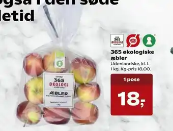 Kvickly 365 økologiske æbler tilbud