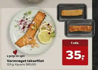 Kvickly Varmrøget laksefilet tilbud